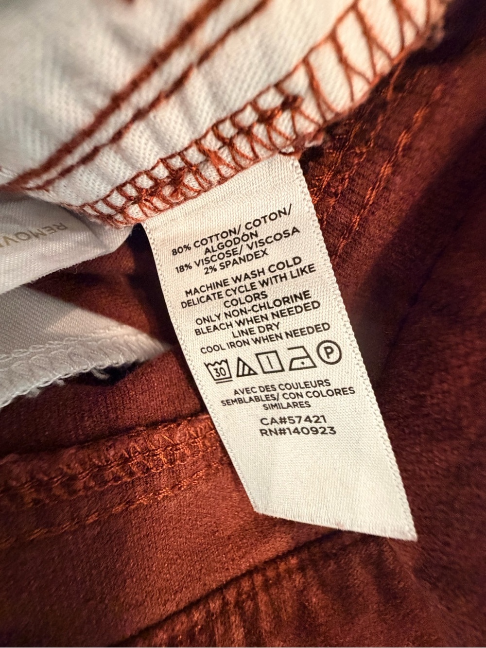 LOFT Burgundy Velvet Skinny Pants Women’s 10P 30 Petite - Picture 7 of 12